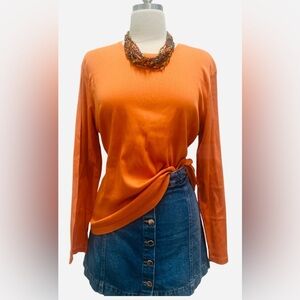 NEW!!! Jones New York Vibrant Orange Long Sleeve Top